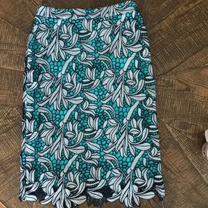Anthropologie Floral Pencil Skirt